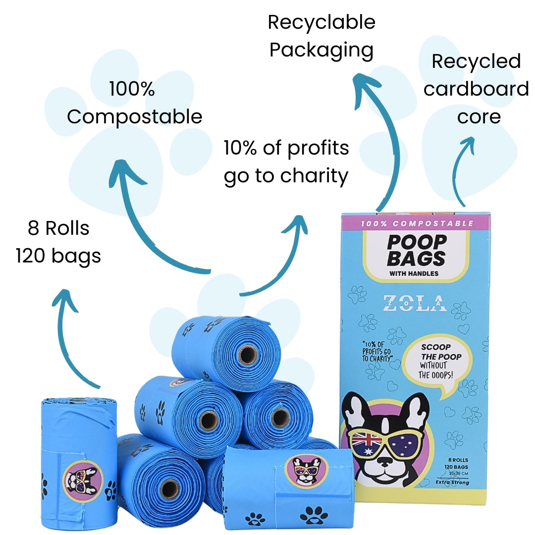 480 Compostable Dog Poop Bags with Handles ($14.50 per box)