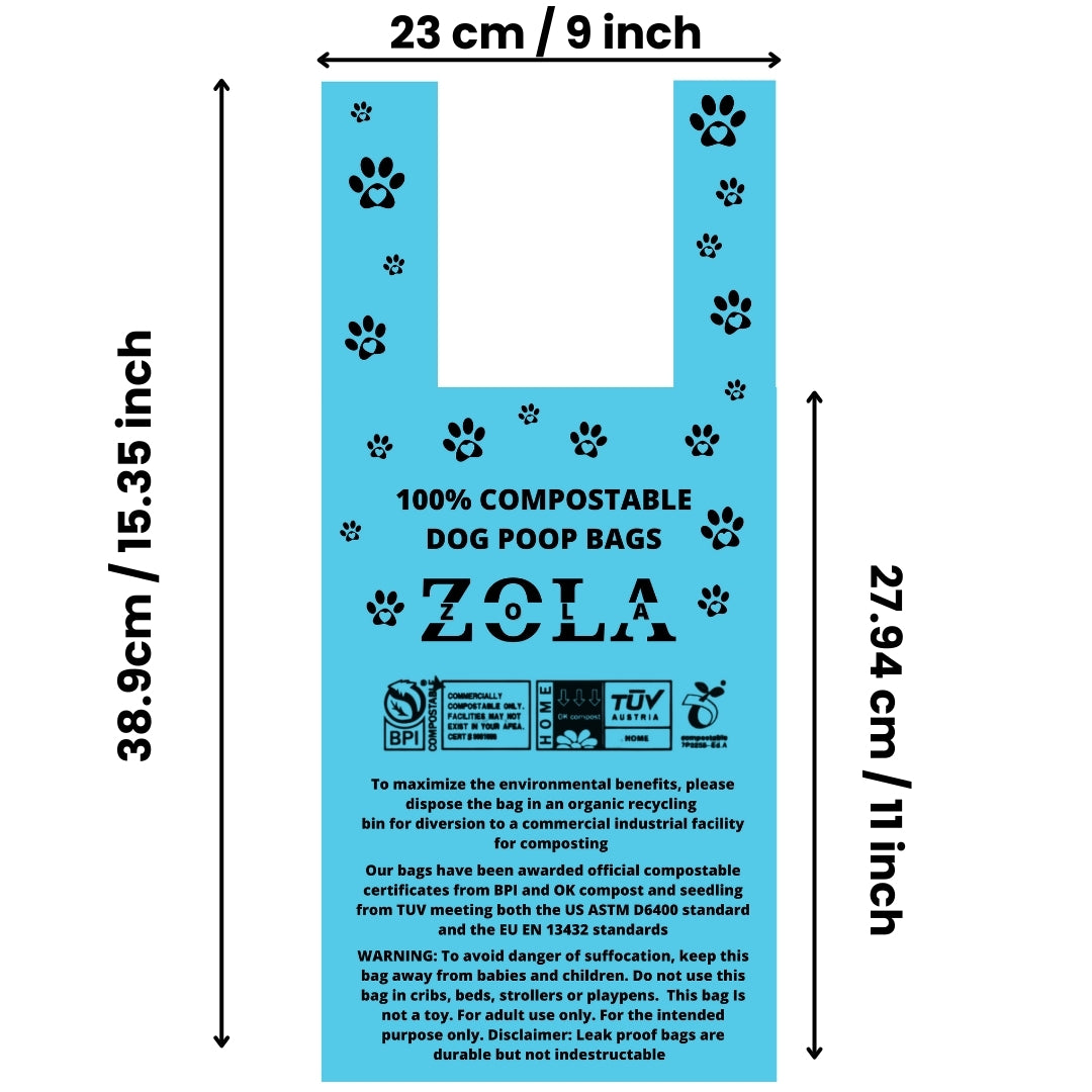 480 Compostable Dog Poop Bags with Handles ($14.50 per box)