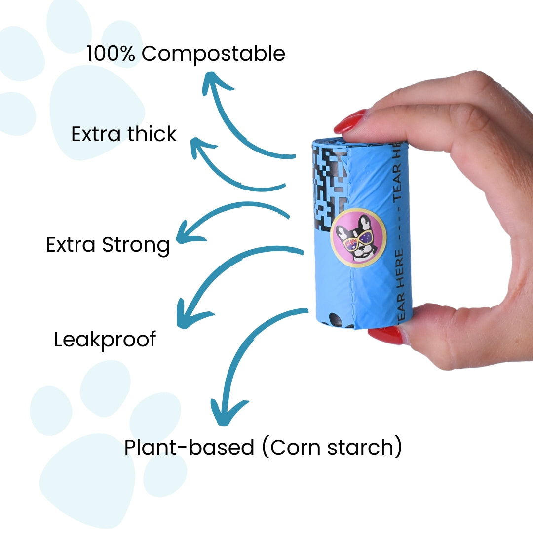 480 Compostable Dog Poop Bags with Handles ($14.50 per box)