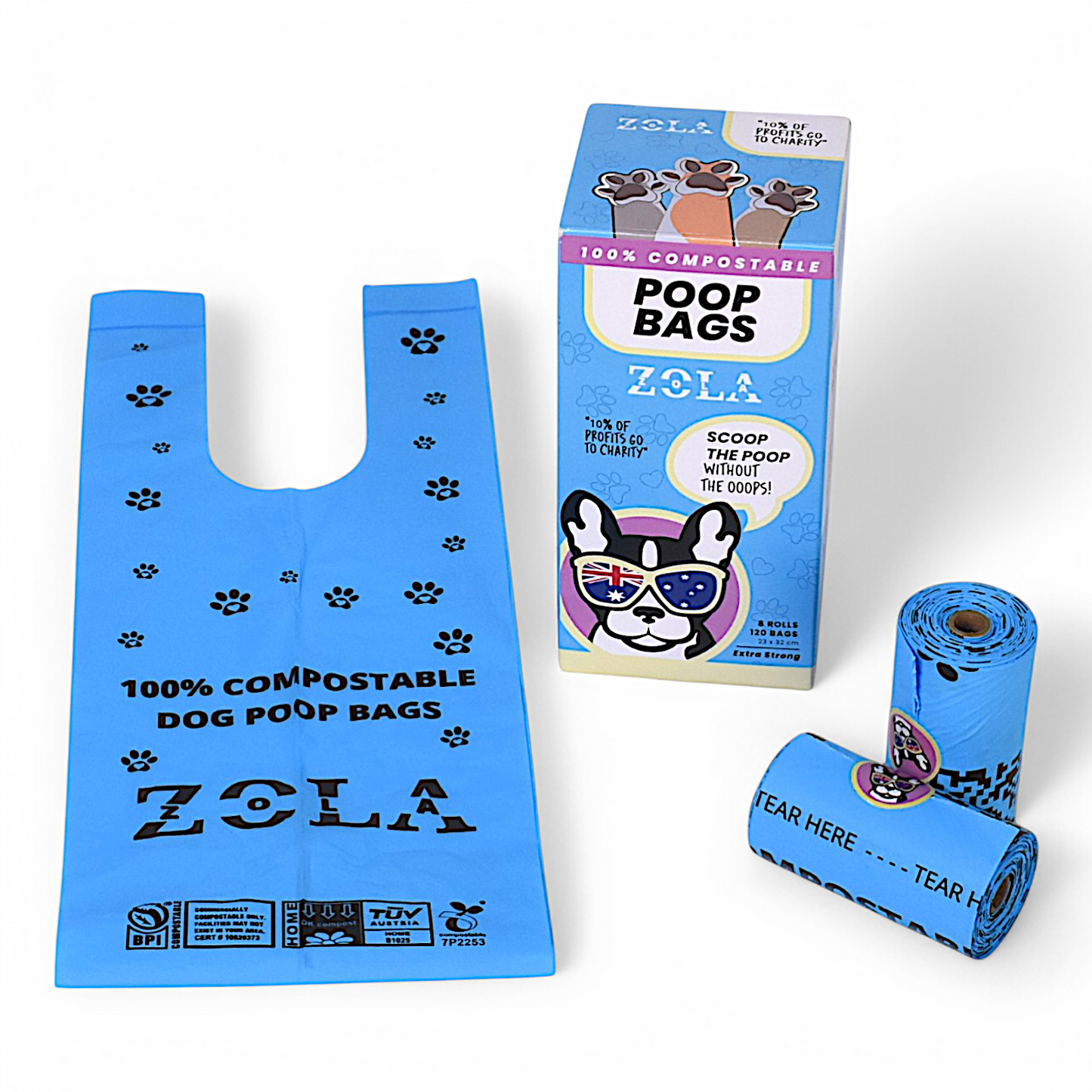 480 Compostable Dog Poop Bags with Handles ($14.50 per box)