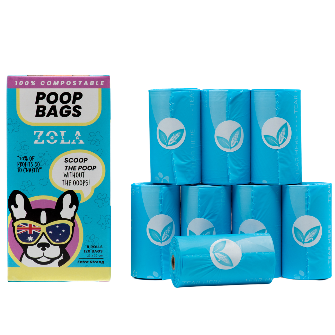 120 Compostable & Biodegradable Dog Poo Bags